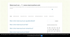Desktop Screenshot of meervoudvan.com